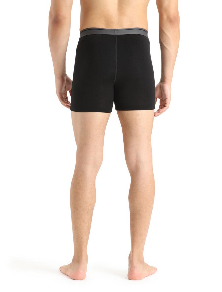 Sous Vêtement Icebreaker Merino Anatomica Boxers Homme Noir | FR 1317NWYB